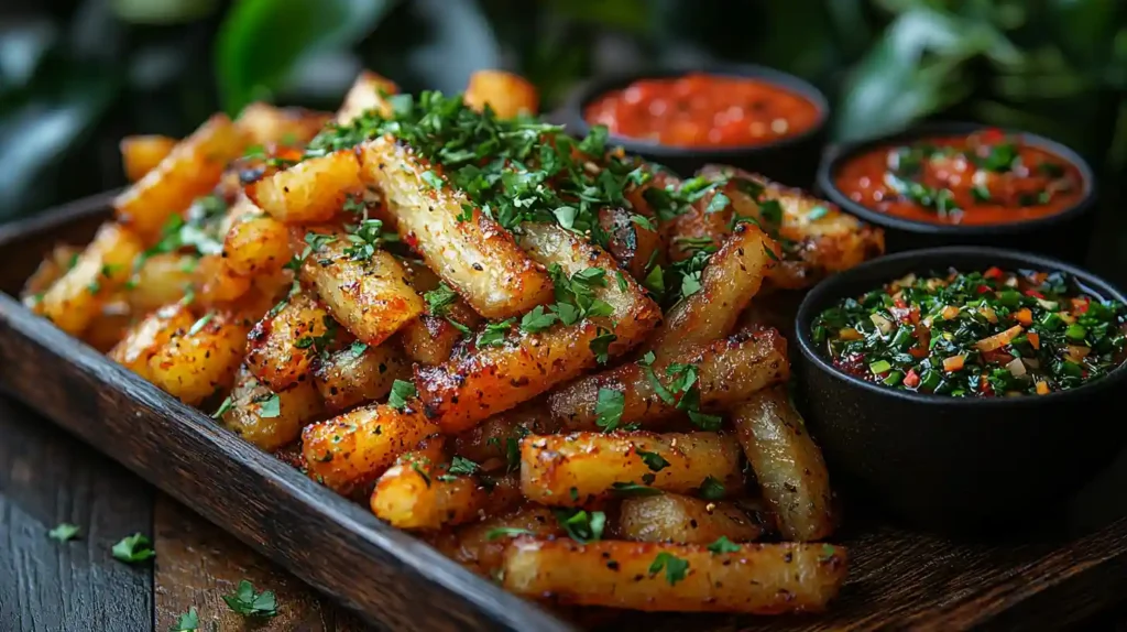 Maniok-Pommes Backen