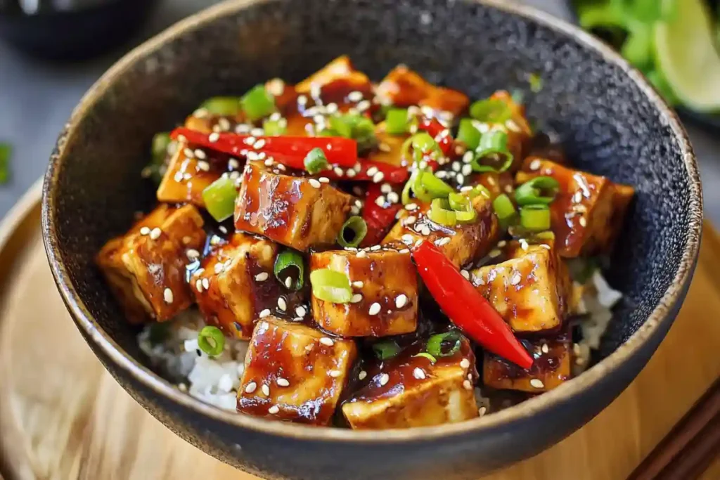 Teriyaki-Tofu süß-sauer