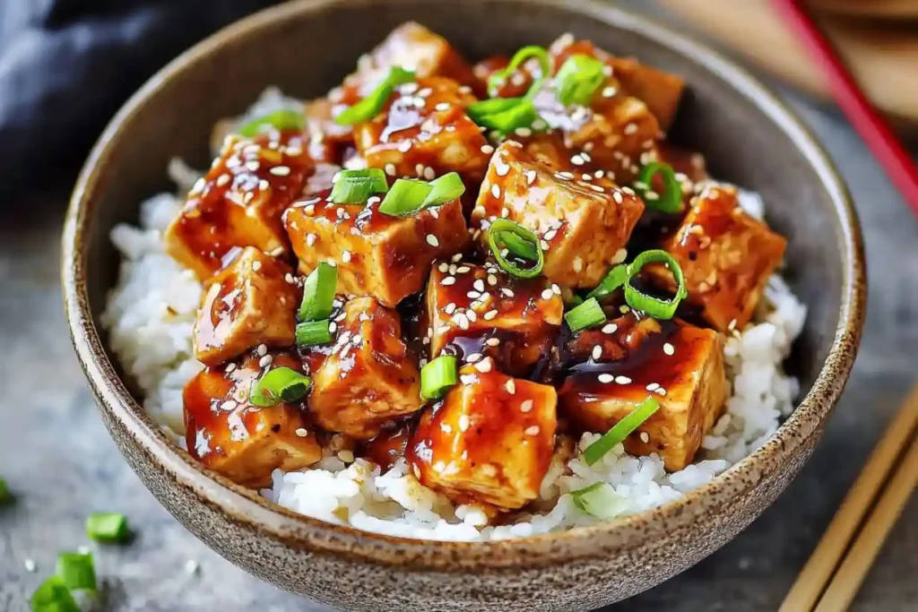 Teriyaki-Tofu süß-sauer
