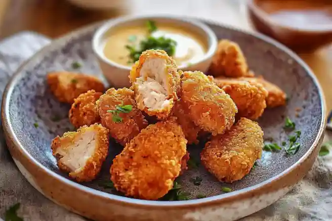 Vegane Chicken Nuggets aus Austernpilzen