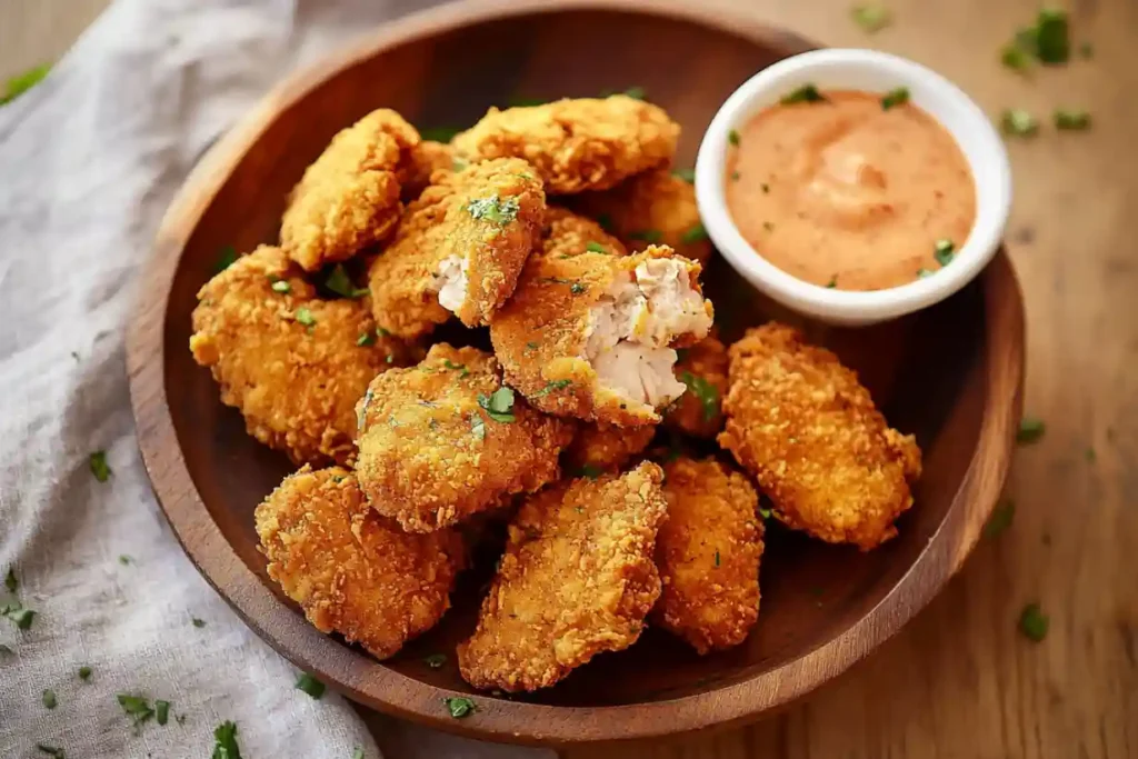 Vegane Chicken Nuggets aus Austernpilzen