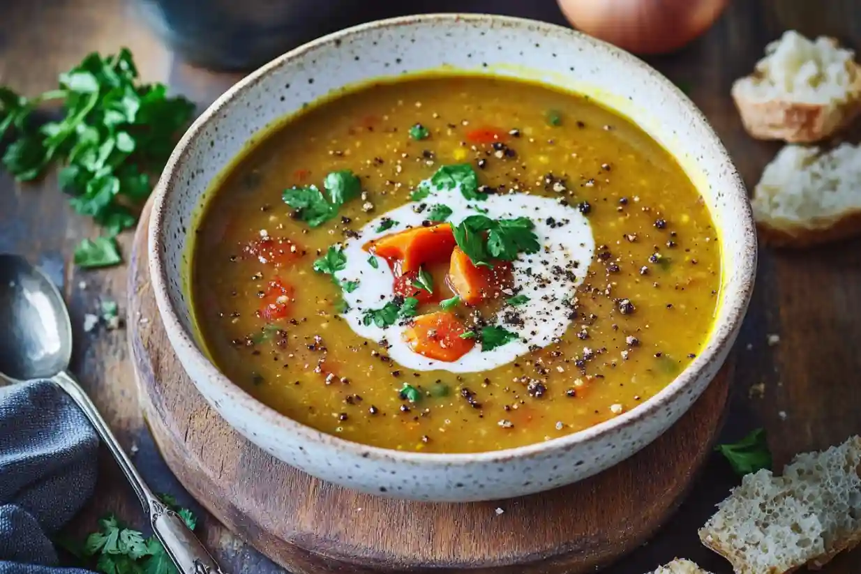 Vegane Linsensuppe Linseneintopf: Ein herzhaftes und gesundes Rezept