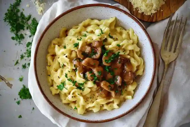 Vegane, glutenfreie Spätzle