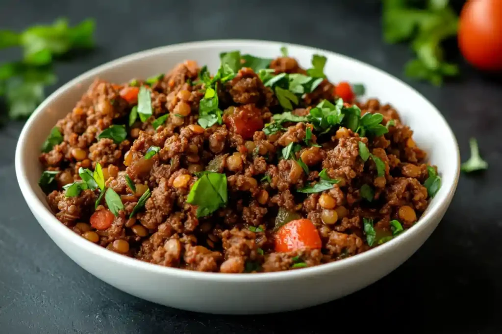 Veganes Hackfleisch aus Linsen