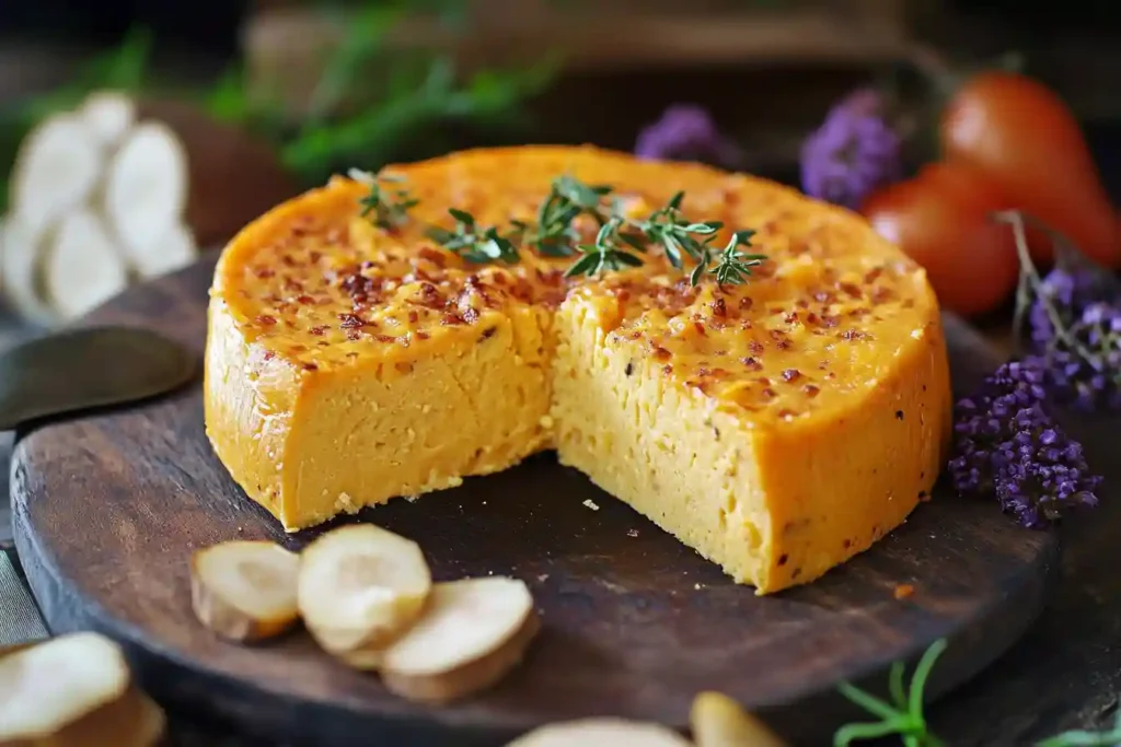 Veganer Cheddar Käse