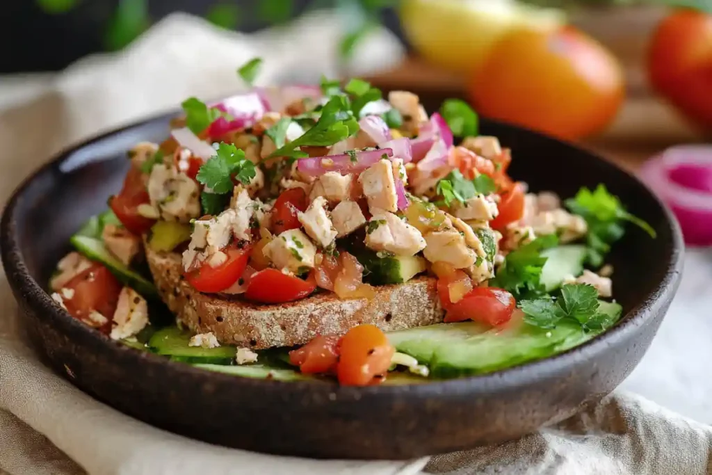 vegane Kichererbsen-Tuna-Salat