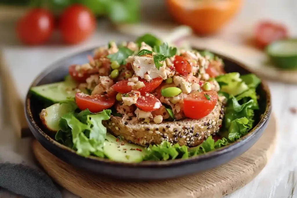 vegane Kichererbsen-Tuna-Salat