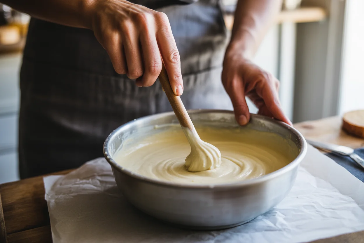Veganer Käsekuchen mit Kirschen