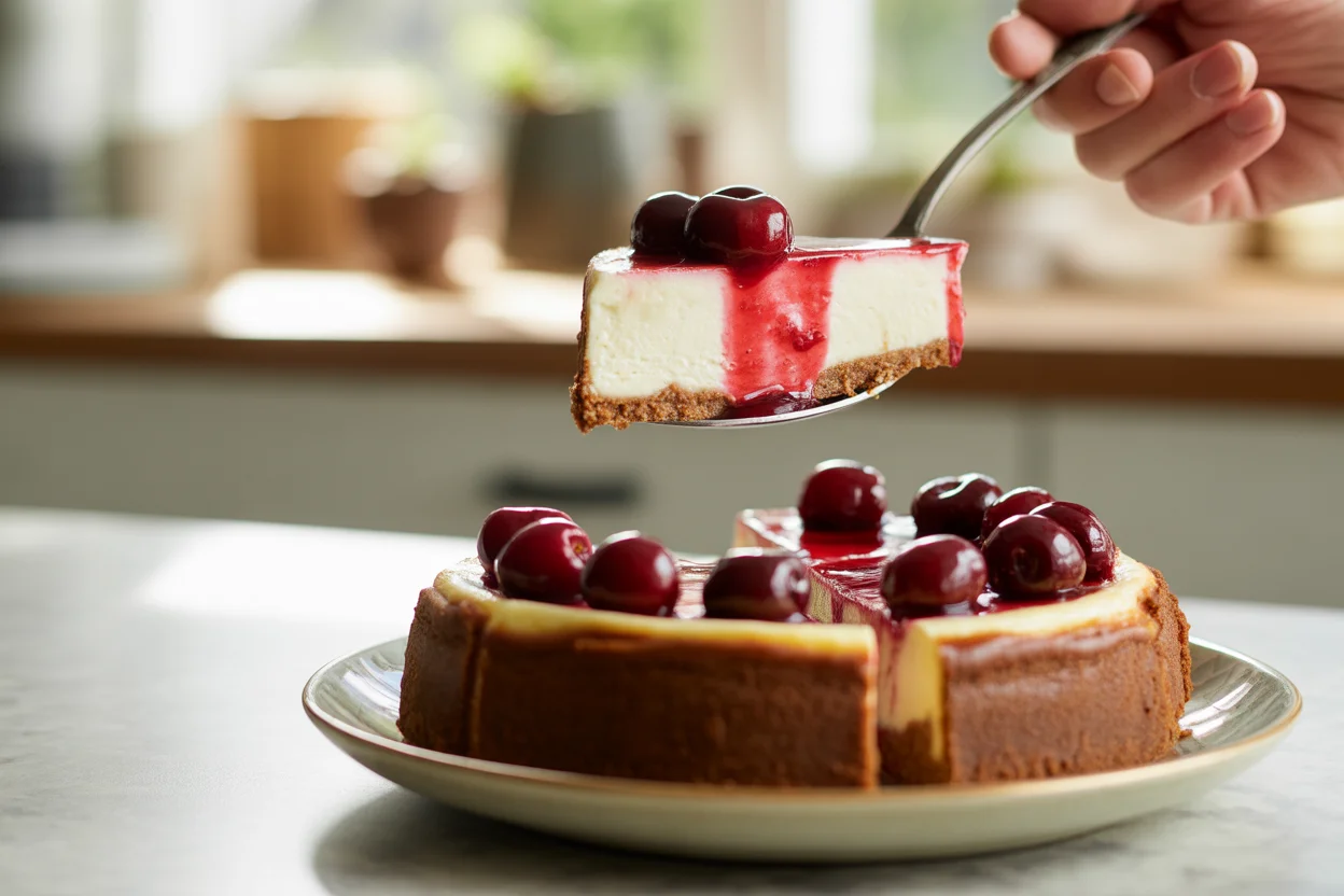 Veganer Käsekuchen mit Kirschen – Einfach unwiderstehlich lecker!