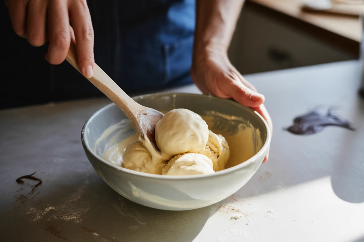 Veganer Salted Caramel Eisbecher
