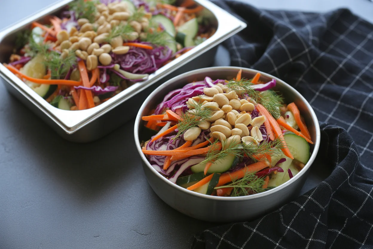 Frischer Veganer Thai-Salat mit Sriracha-Mayo – Ein Genuss!
