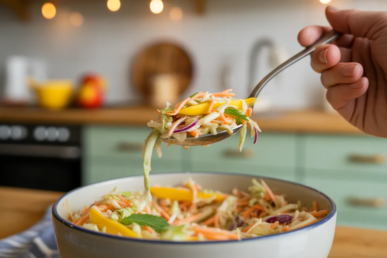Veganer Mango-Coleslaw: Frisch, lecker und super einfach!