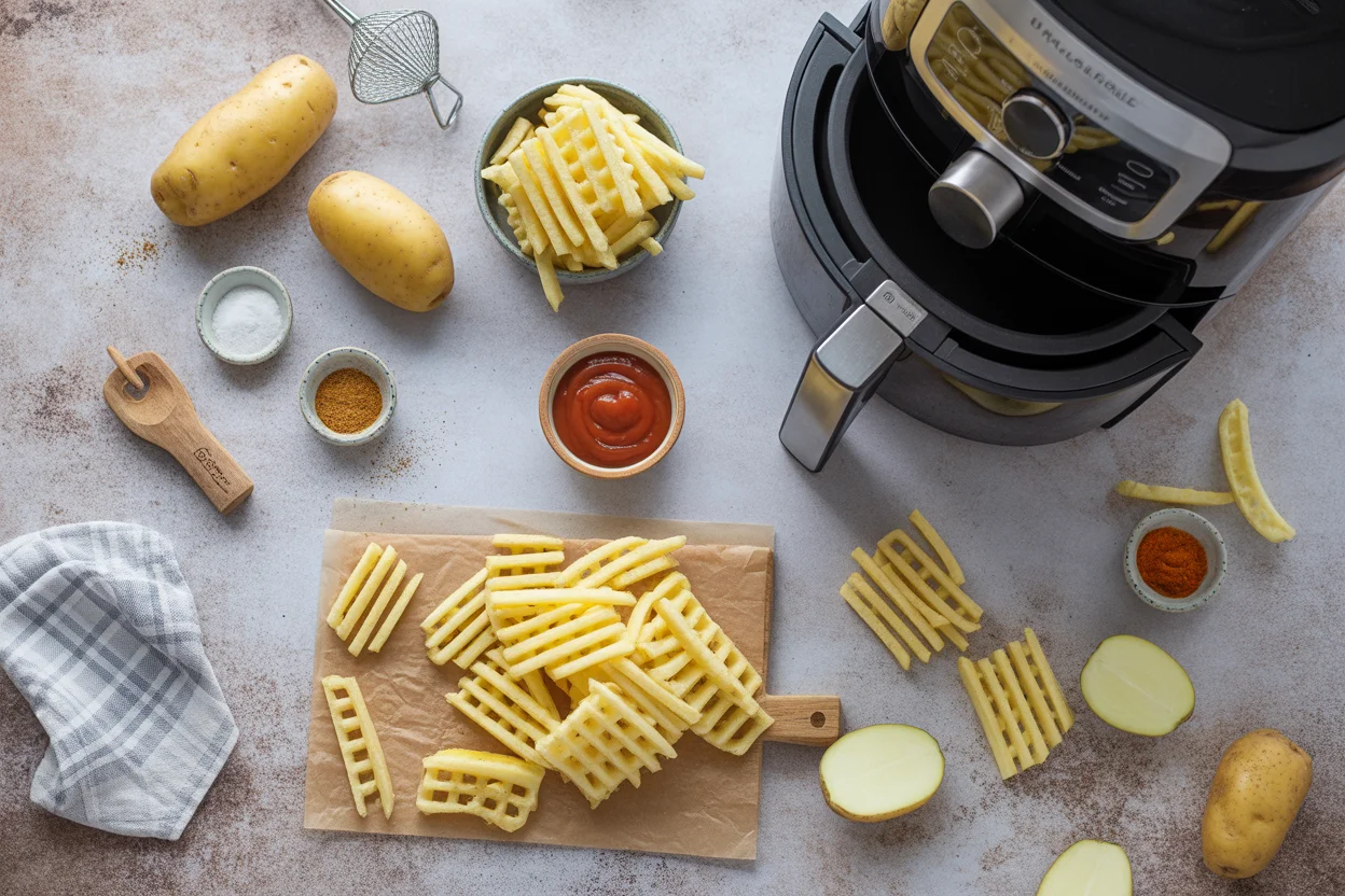 waffle fries in air fryer