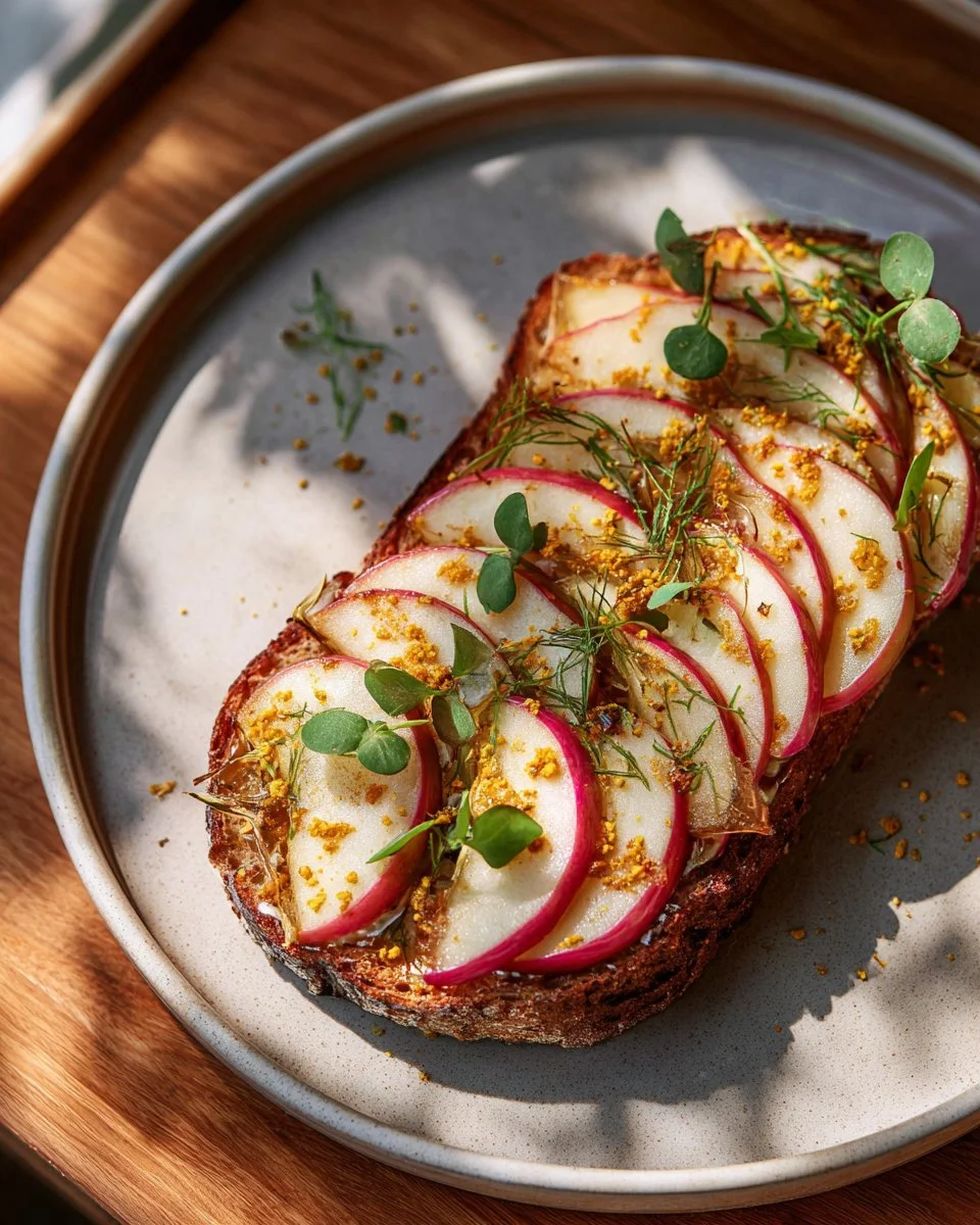 Air Fryer Apple Pie Cottage Cheese Toast