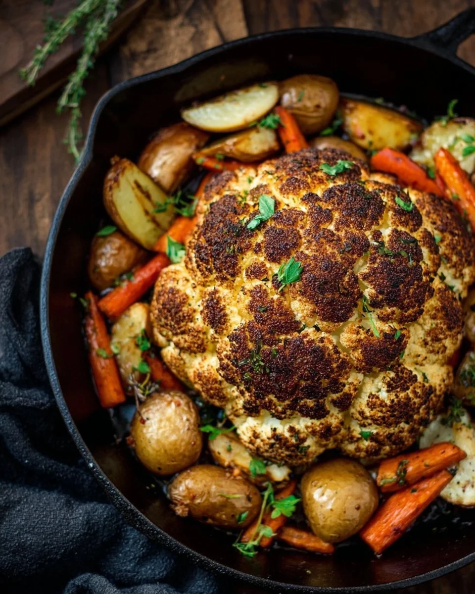 Baked Whole Roasted Cauliflower