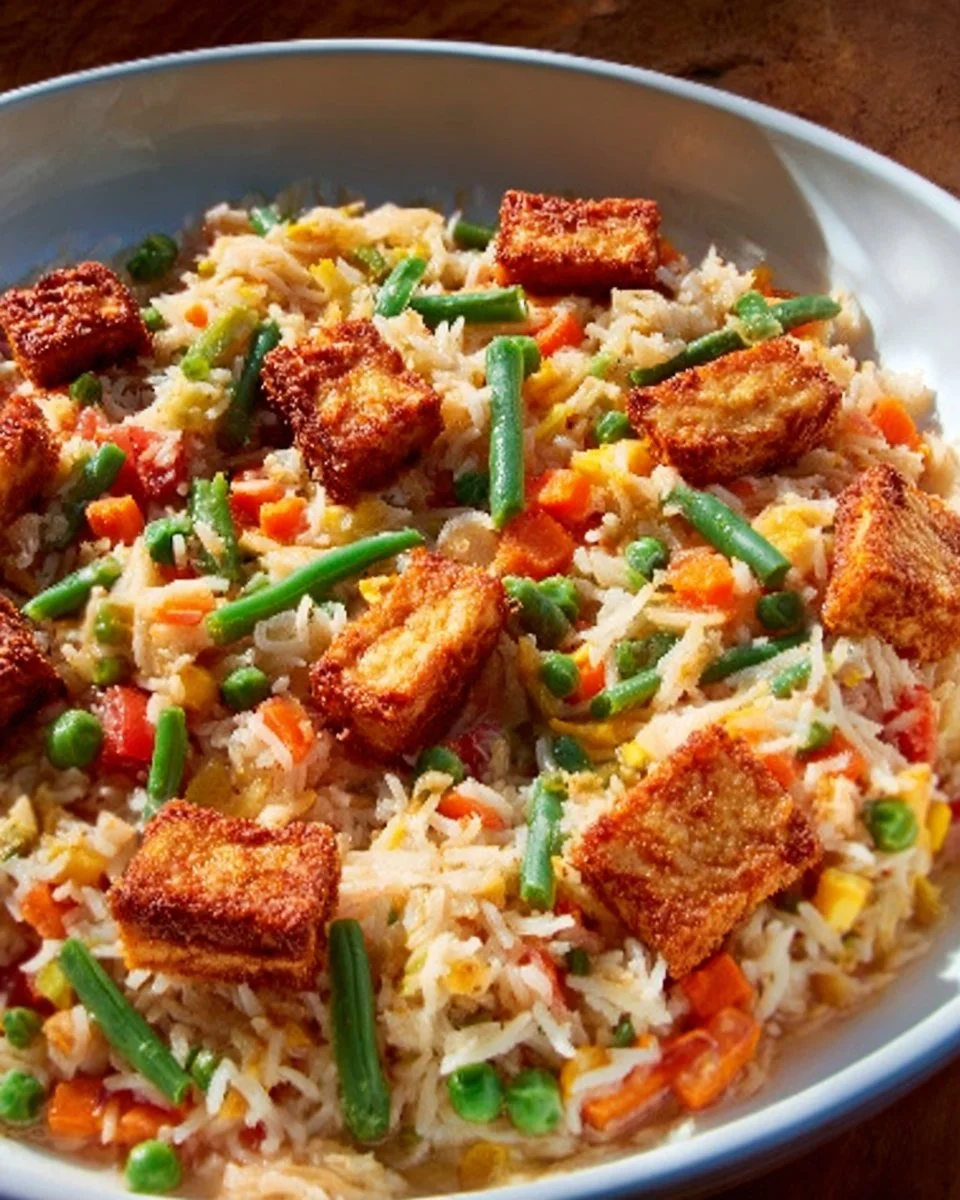 Peanut Gochujang Rice with Tofu