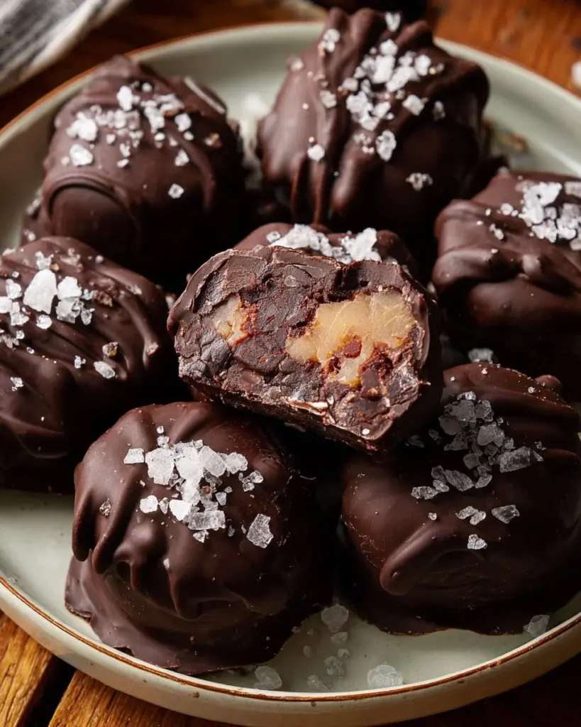 Salted caramel apple frozen yogurt bites in a bowl