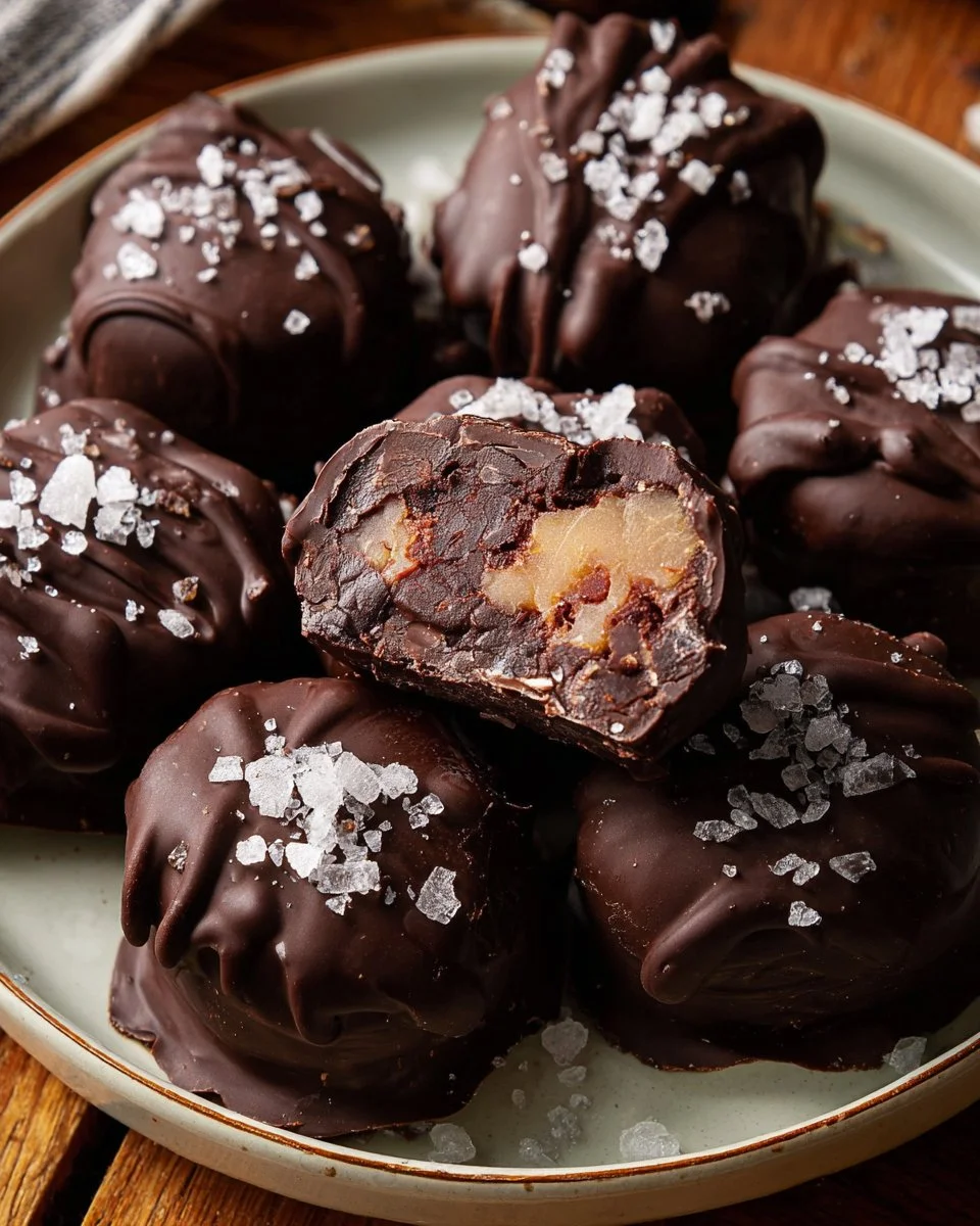 Salted Caramel Apple Frozen Yogurt Bites