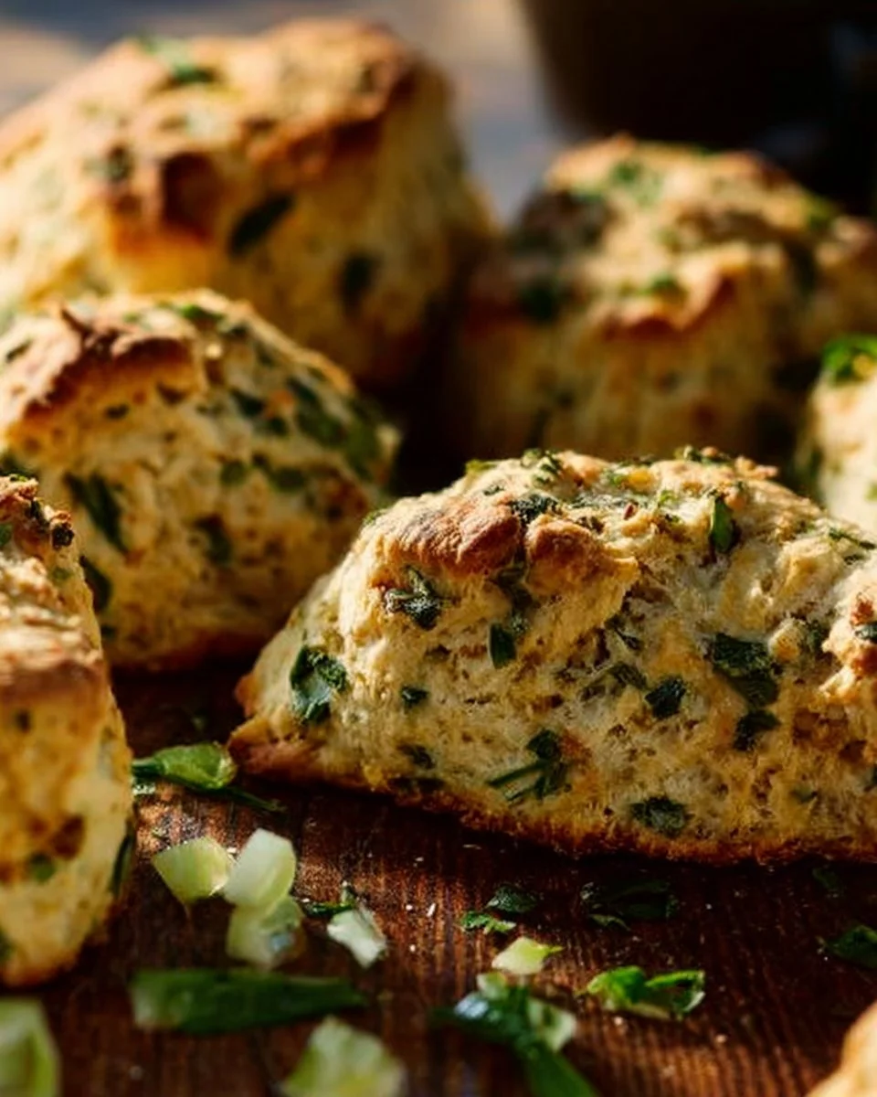 Spinach and Cheese Savory Scones