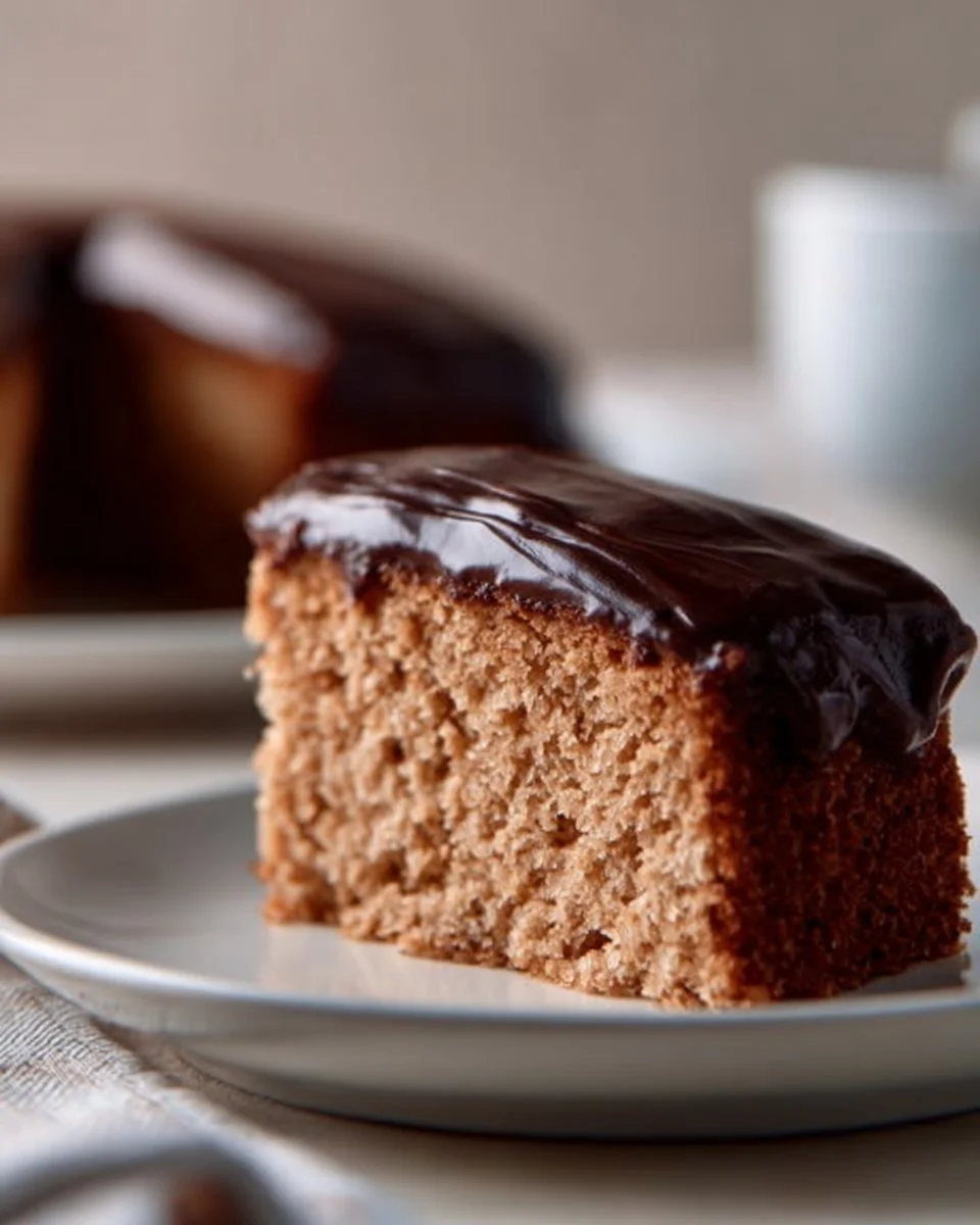 Vegan Peanut Butter Cake with Chocolate Peanut Butter Glaze