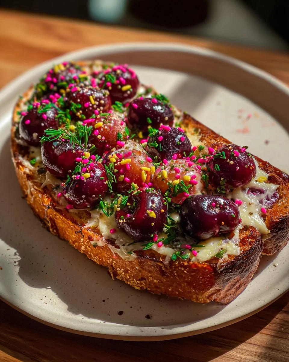 Air Fryer Cherry Cottage Cheese Toast