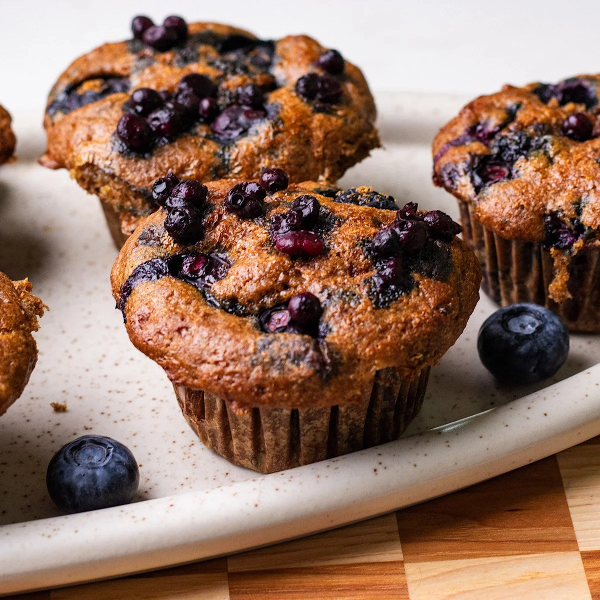 Cottage Cheese Blueberry Muffins