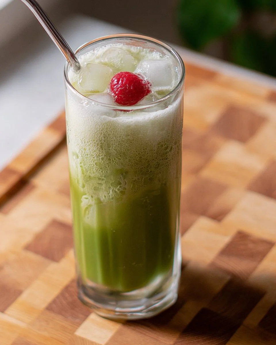 Iced Raspberry Matcha Latte