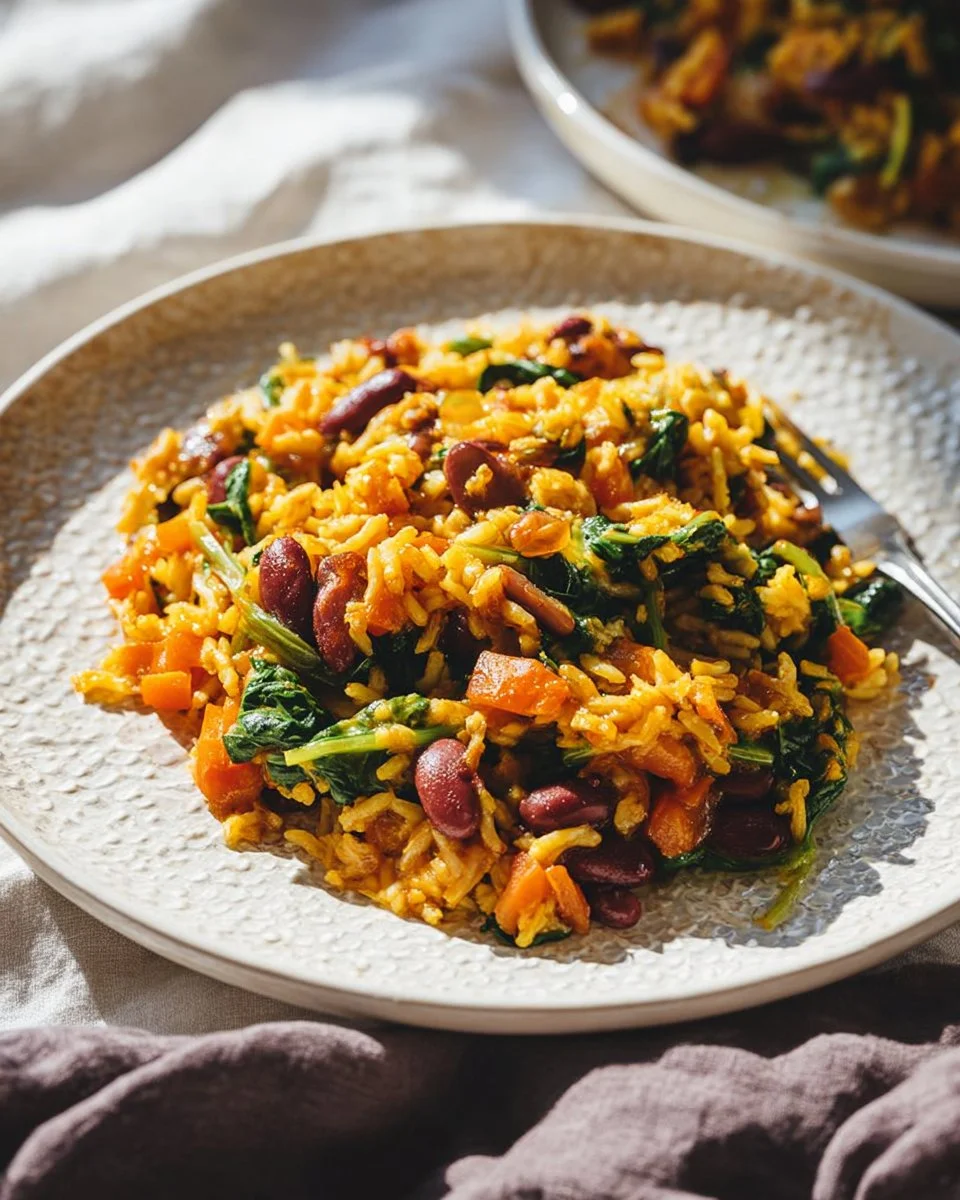 One Pot Vegan Caribbean Pelau