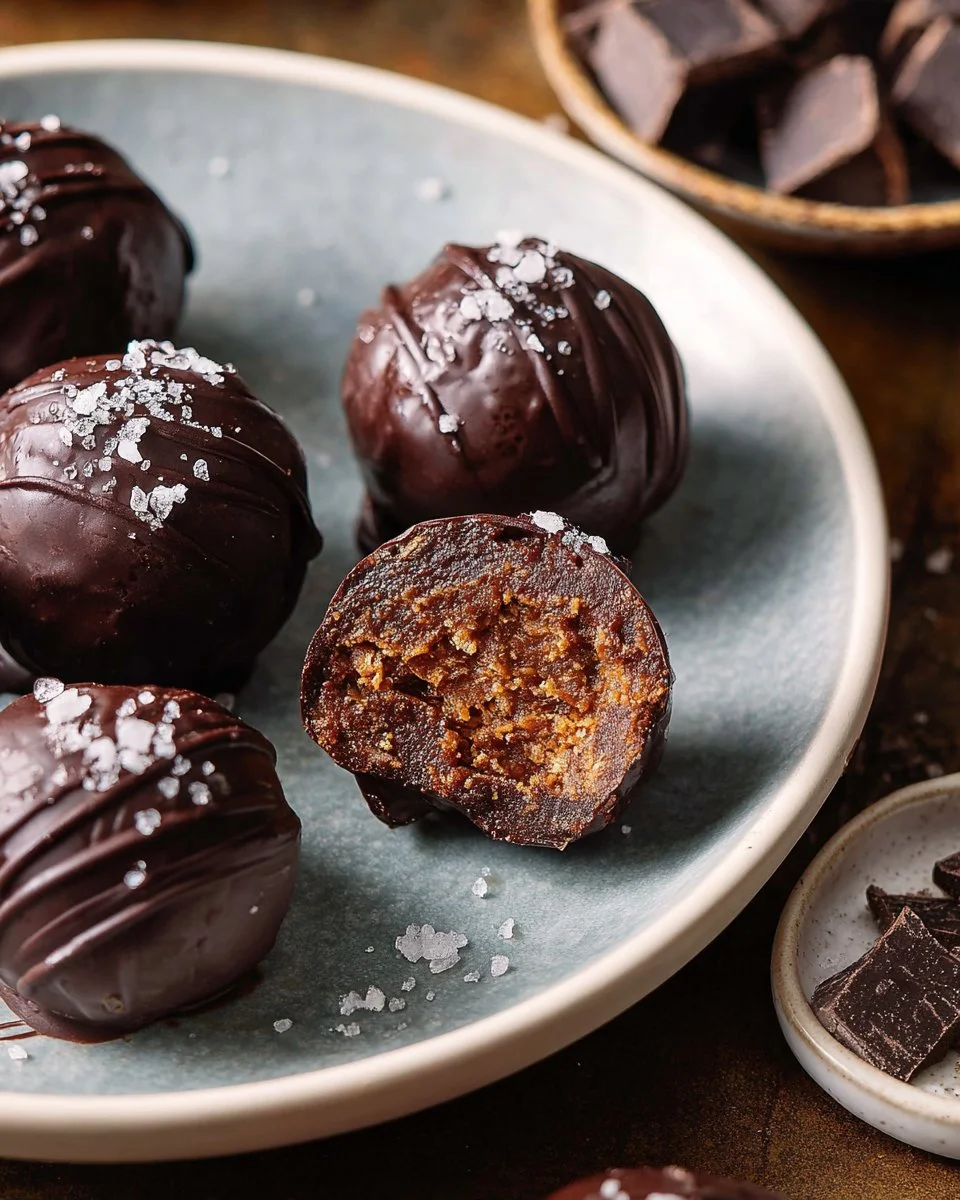 Salted Caramel Date Truffles