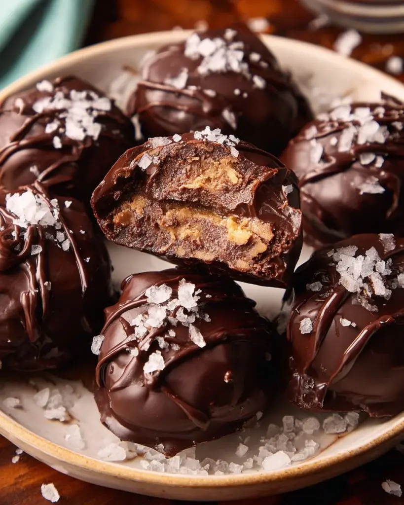 Delicious Snickers frozen yogurt clusters with chocolate and nuts