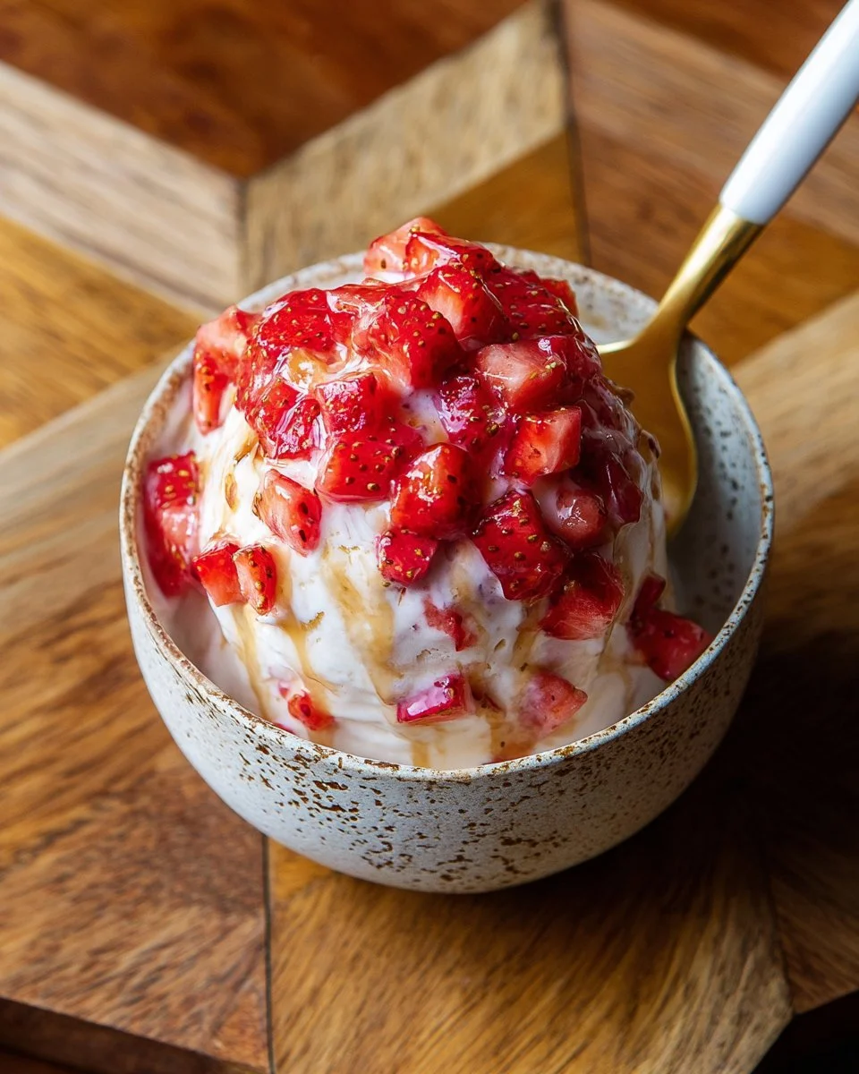 Strawberry Cottage Cheese Ice Cream