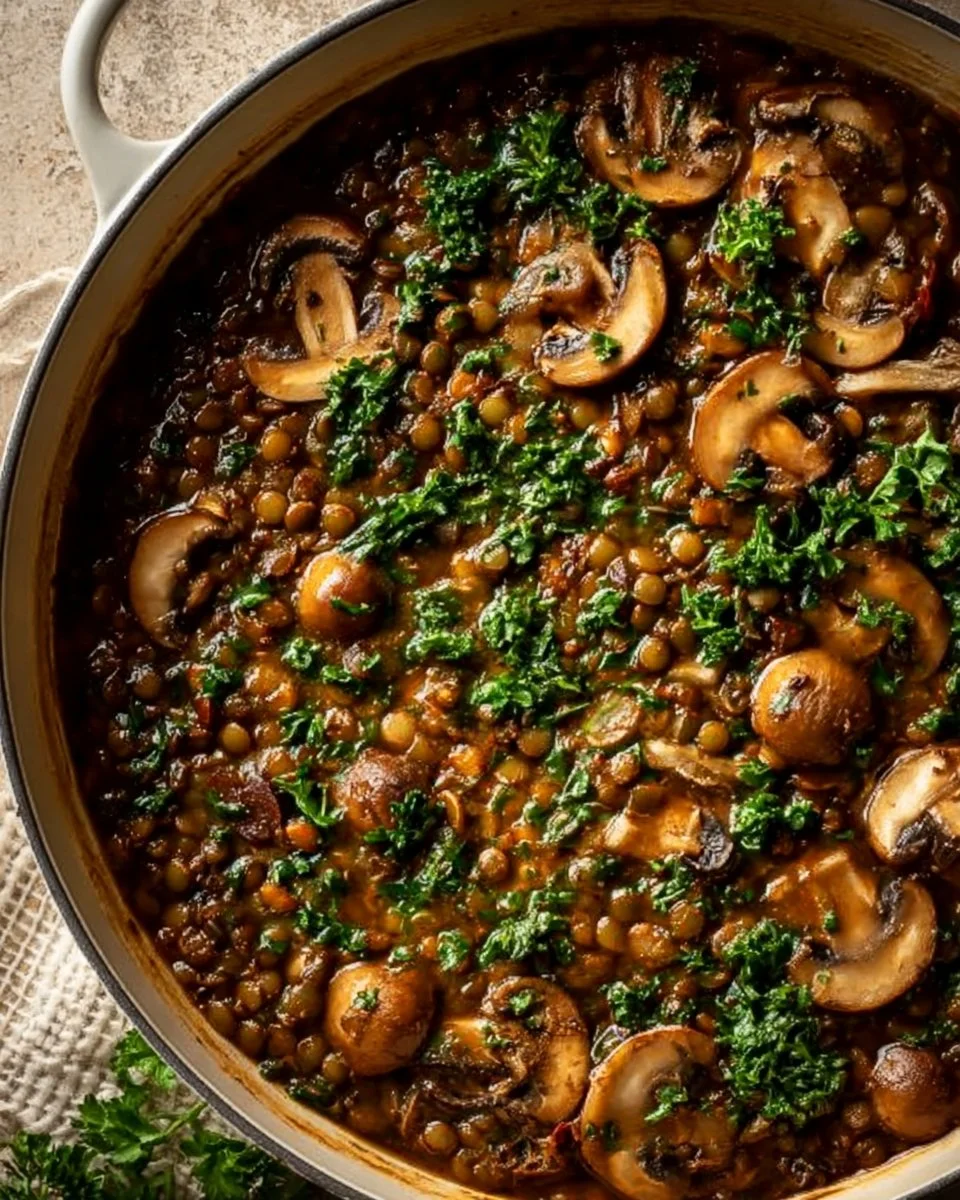 Vegan Lentil Mushroom Stew