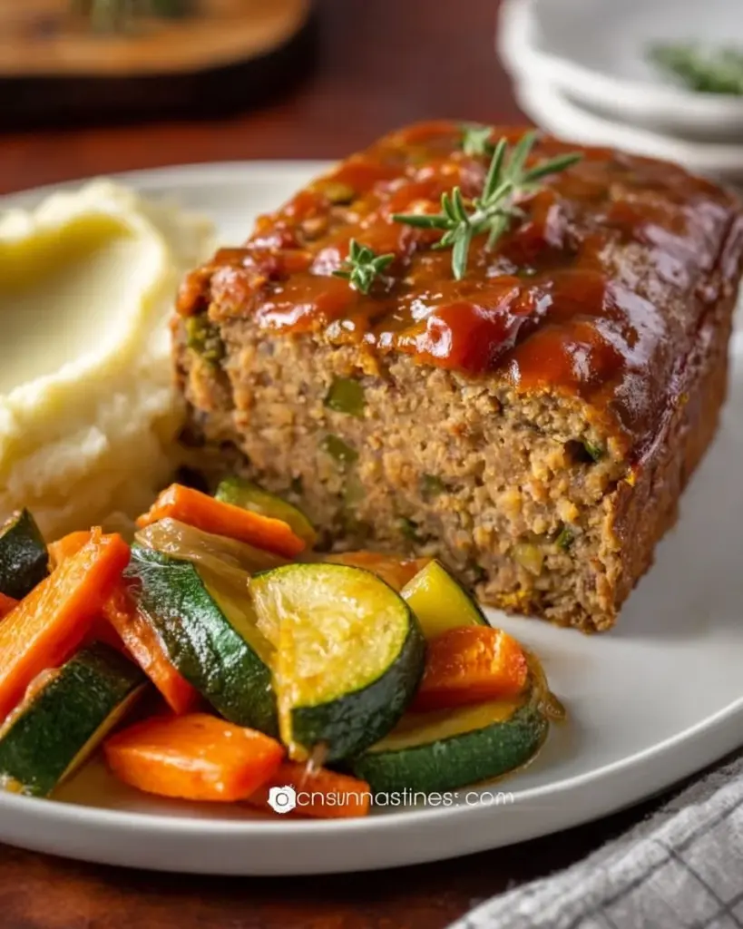 Chickpea Vegan Meatloaf made with wholesome ingredients and savory spices