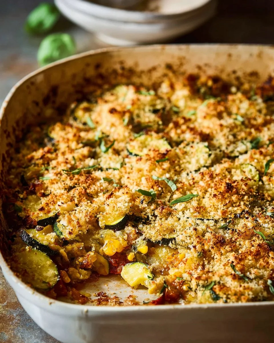 Crispy Zucchini and Corn Casserole
