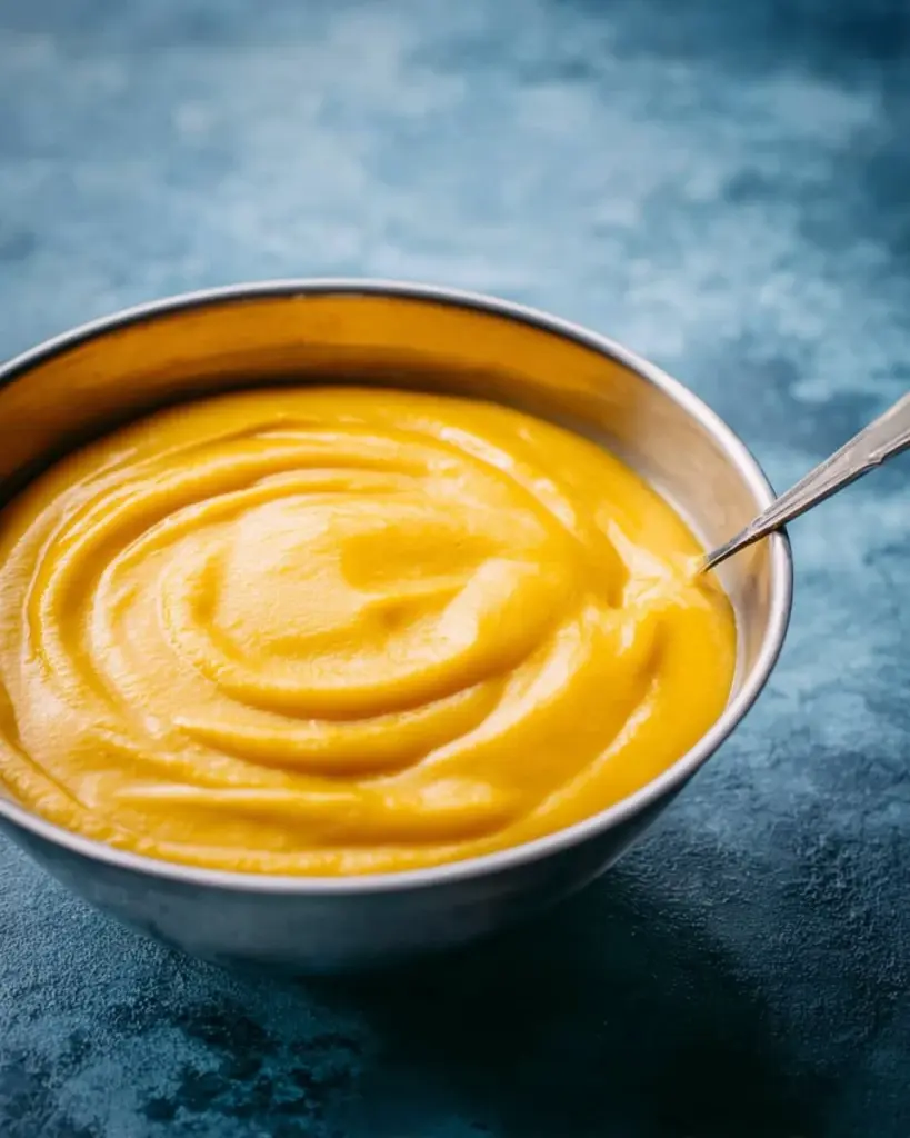 Nut-free vegan cheese sauce drizzled over pasta for a delicious plant-based meal.