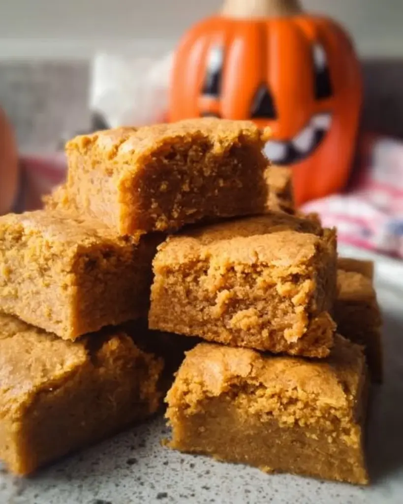 Delicious Pumpkin Maple Blondies with a rich, spiced flavor