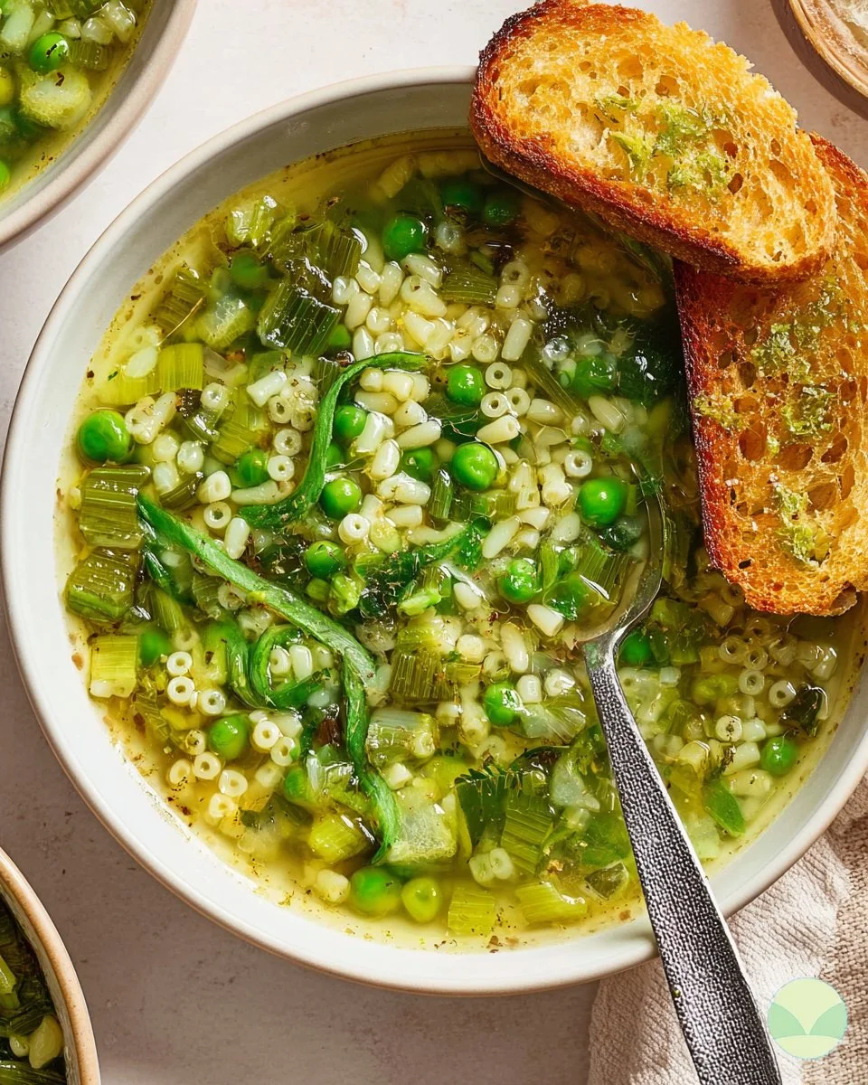 Spring Onion and Pea Soup