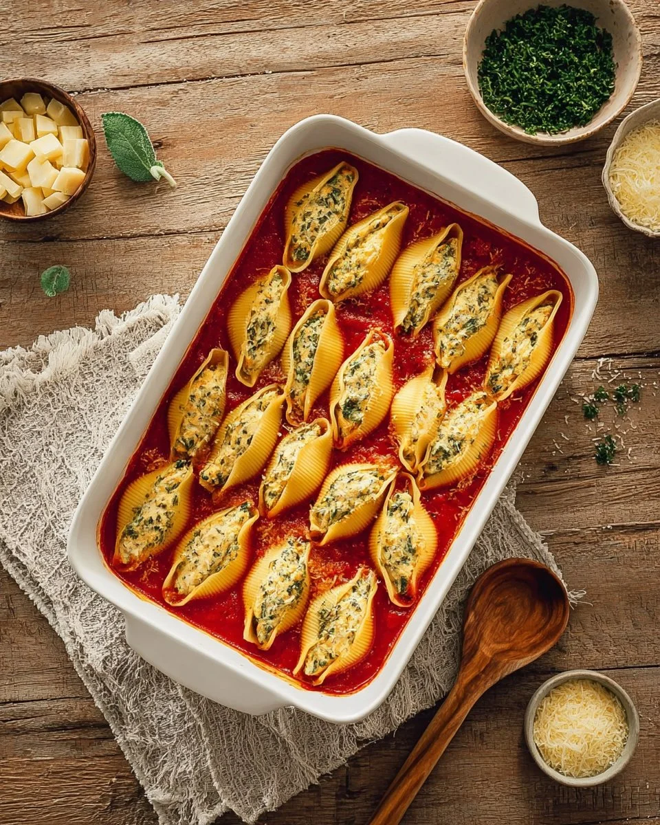 Tofu Ricotta Stuffed Shells
