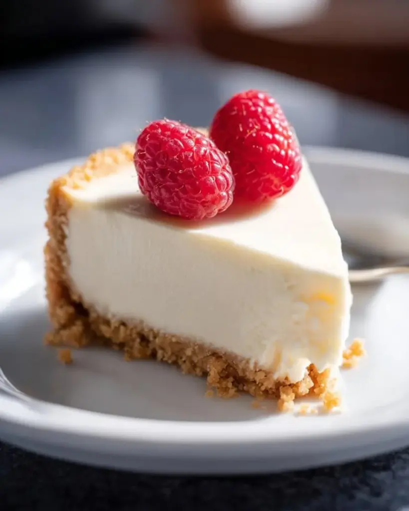 Delicious Vegan Cheesecake topped with fresh berries