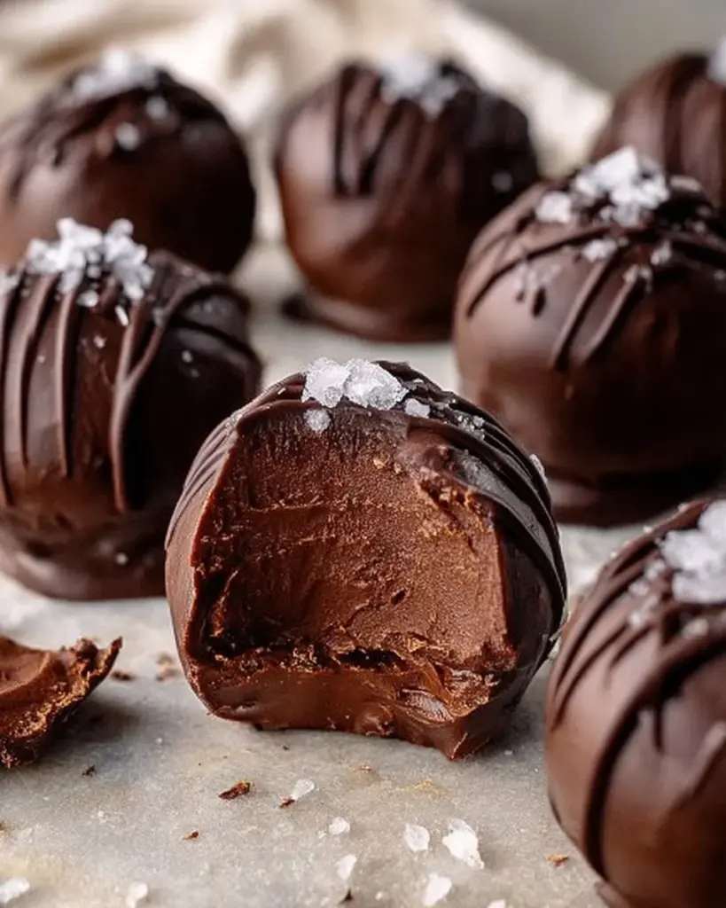 Delicious vegan coffee chocolate truffles on a plate, perfect for dessert lovers.