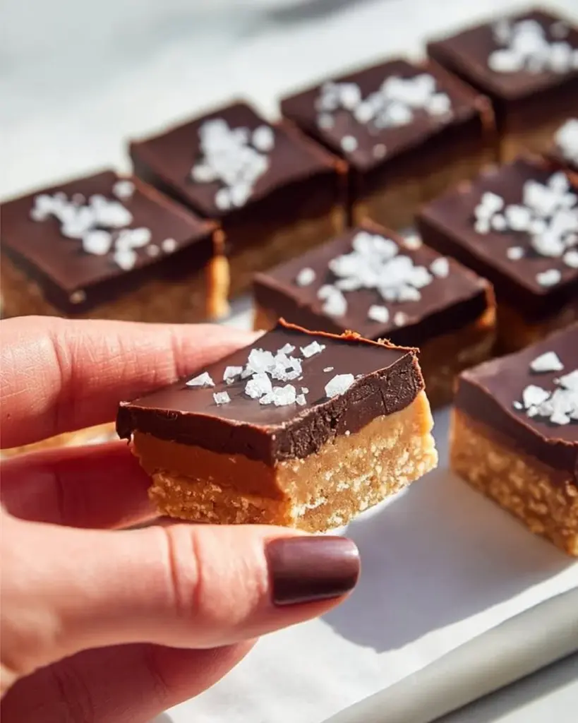 Delicious Vegan Cookie Dough Bars served on a wooden plate