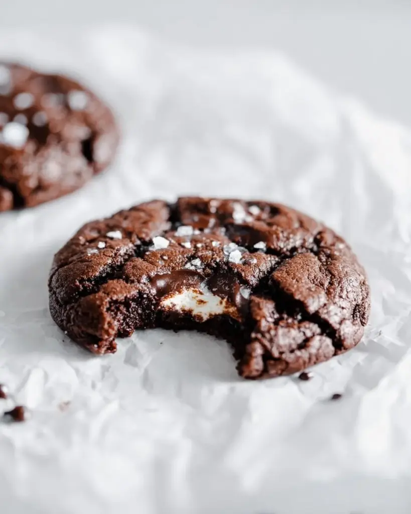 Delicious Vegan Hot Chocolate Cookies with a rich, chocolatey texture