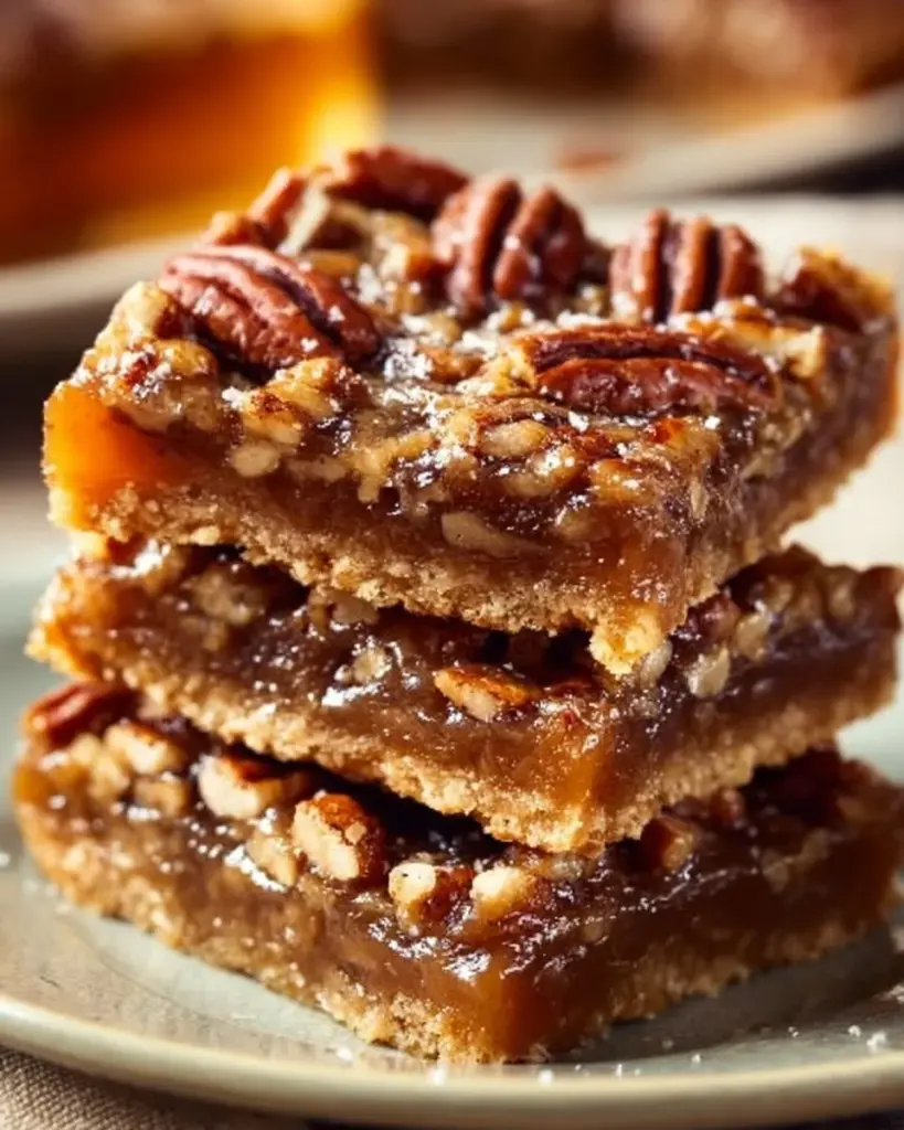 Delicious vegan pecan bars topped with a rich pecan crumble.