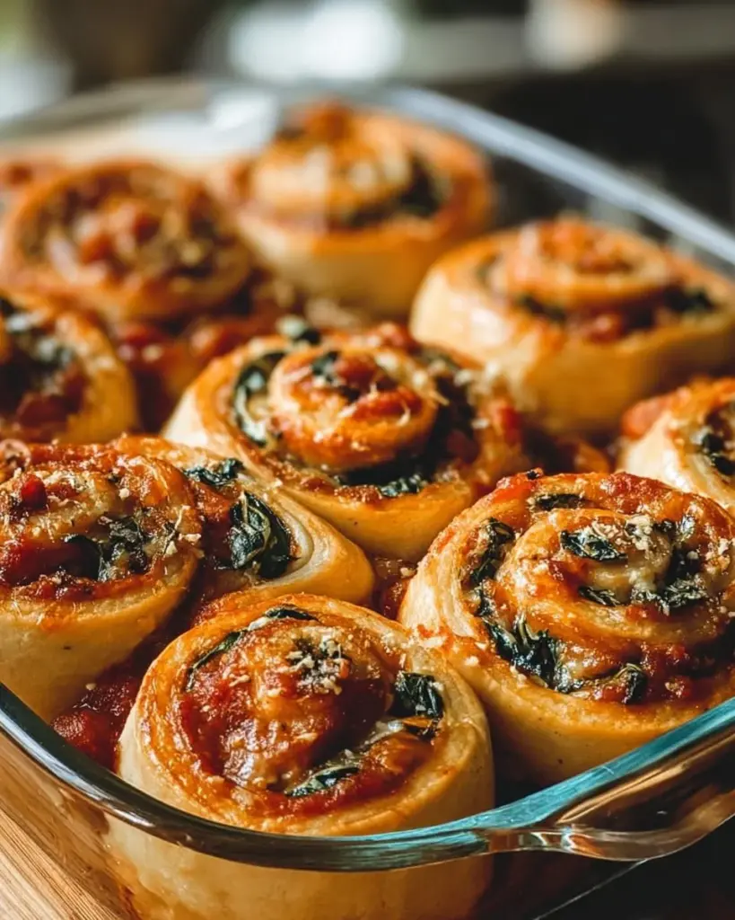 Homemade vegan pizza rolls filled with fresh vegetables and plant-based cheese.