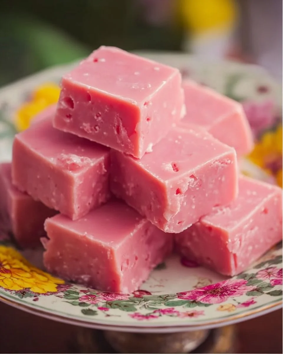 Vegan Raspberry Coconut Fudge