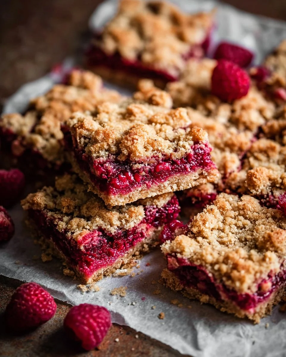 Vegan Raspberry Crumble Bars