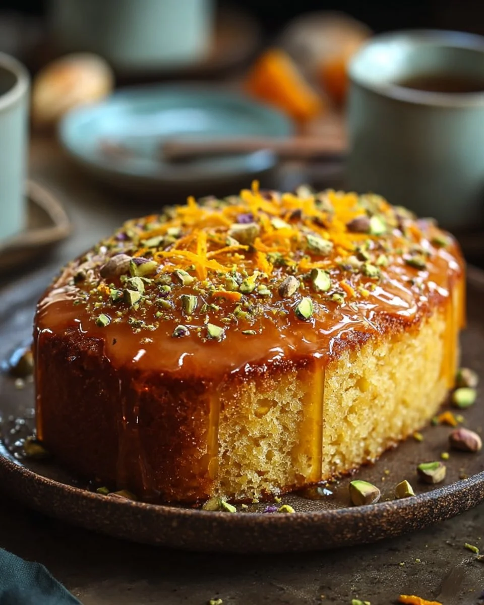 Cardamom Orange Pistachio Tea Cake