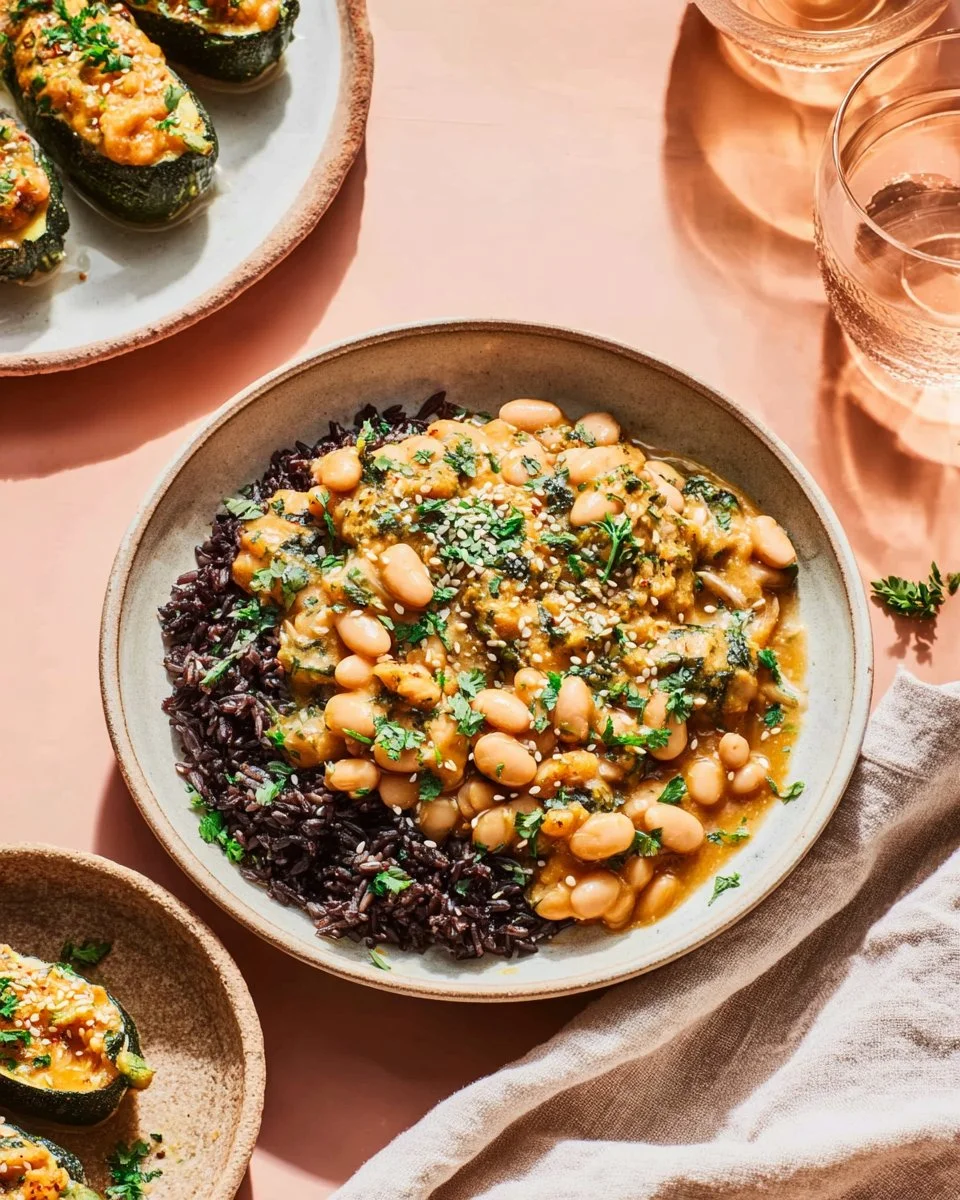 Creamy White Beans with Kale and Wild Rice