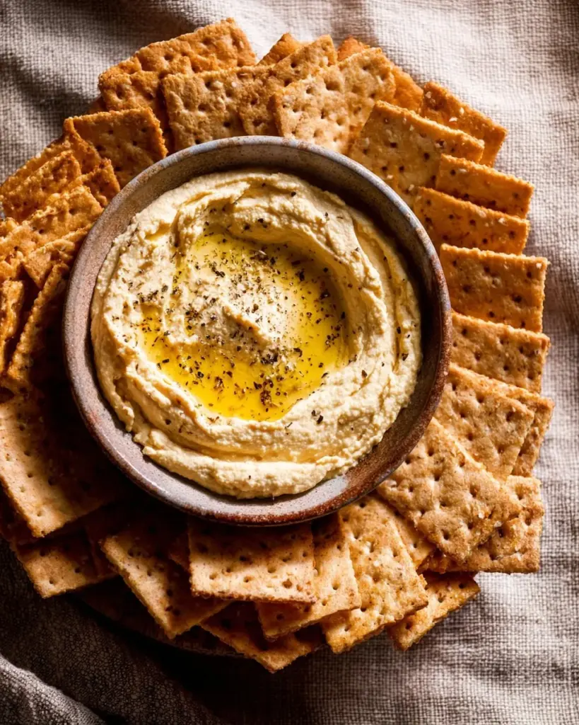 Bowl of easy vegan cashew ricotta with fresh herbs