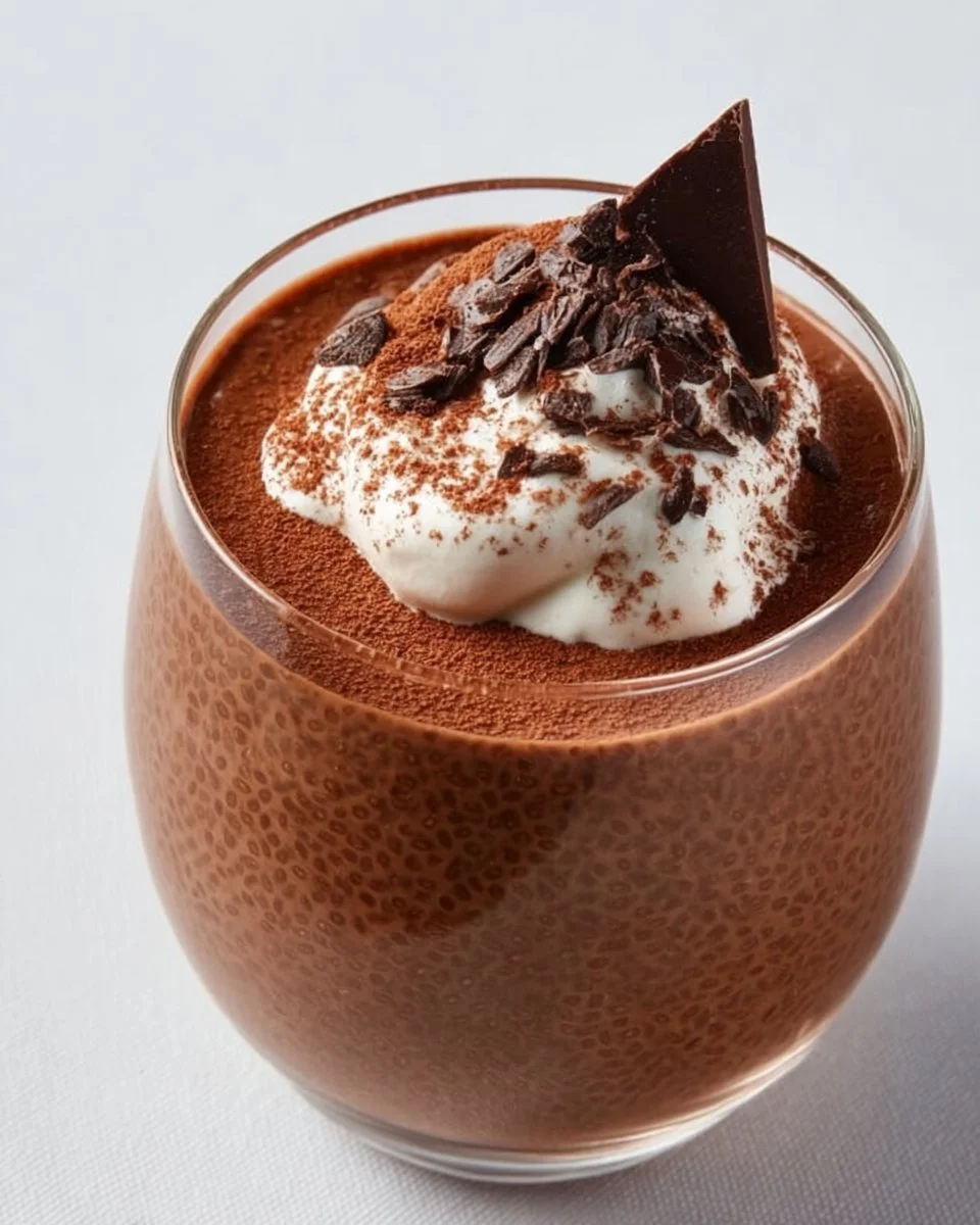 High Protein Chocolate Chia Seed Pudding
